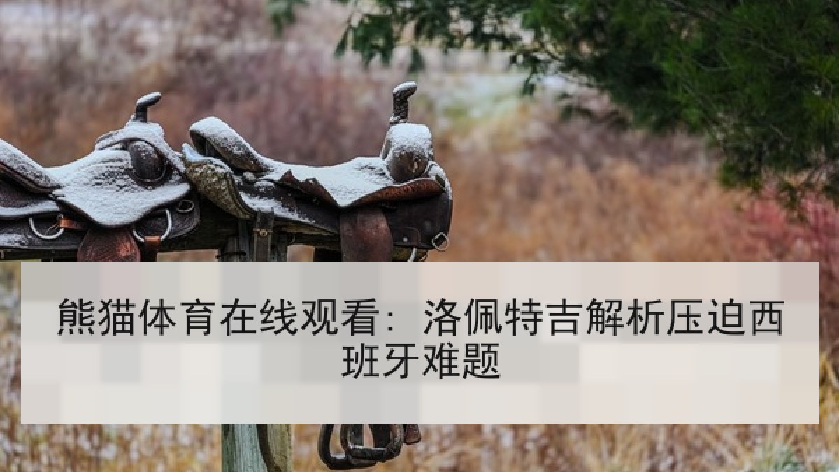 熊猫体育在线观看: 洛佩特吉解析压迫西班牙难题 熊猫体育在线观看: 洛佩特吉解析压迫西班牙难题